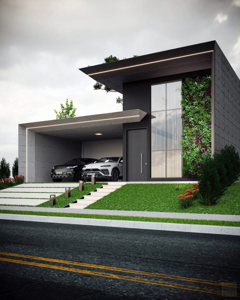 Fachada Lateral Casa AN