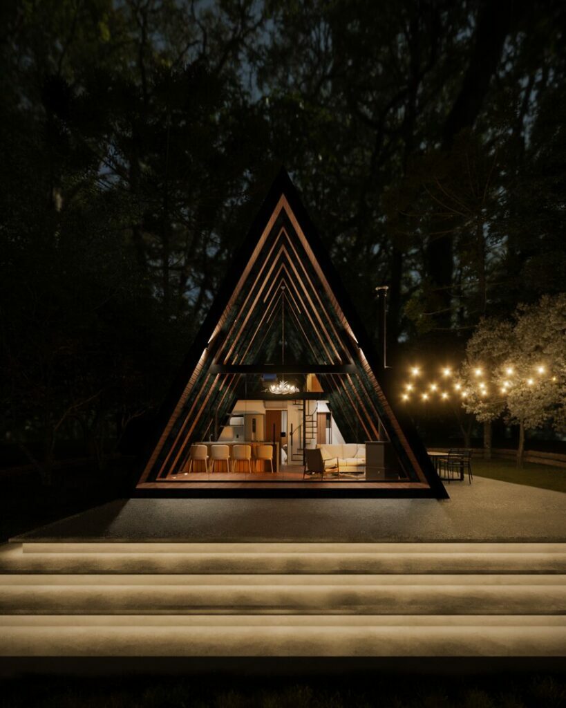 Fachada Noturna Cabana