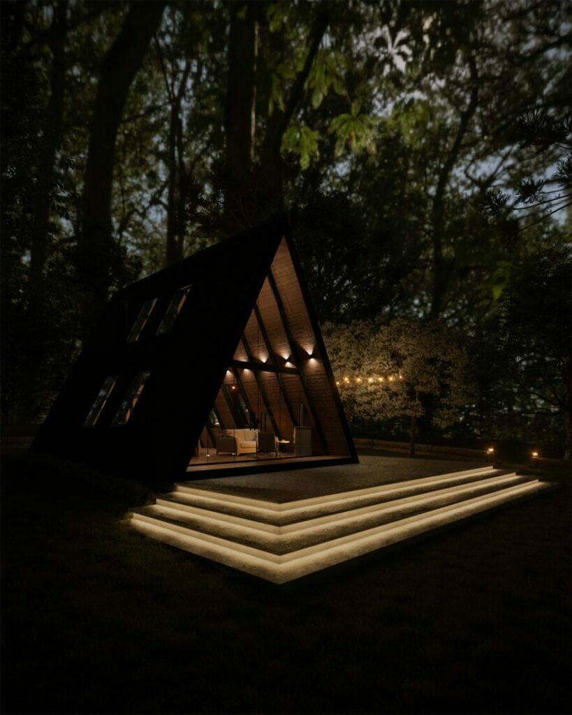 Fachada Noturna Cabana